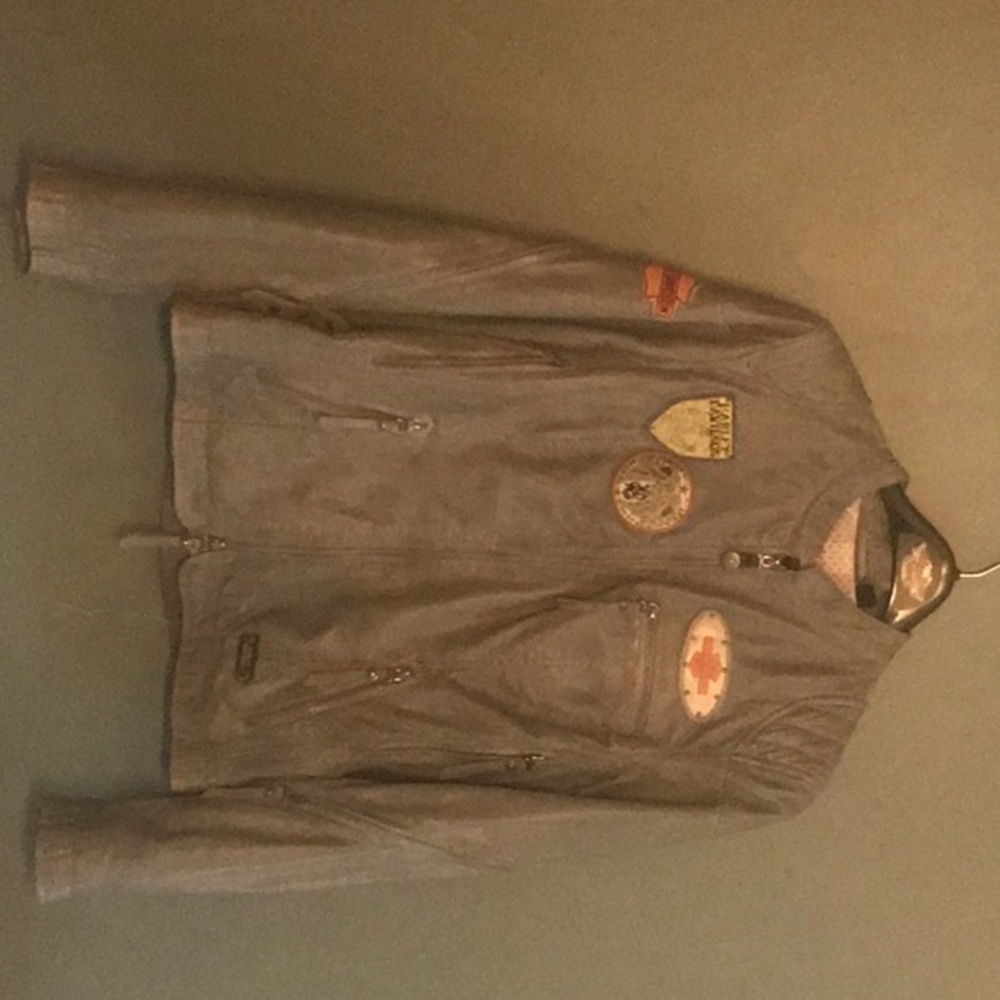 Harley-Davidson Womens Firebrand Washed Sheepskin Leather Jacket LIKE NEW